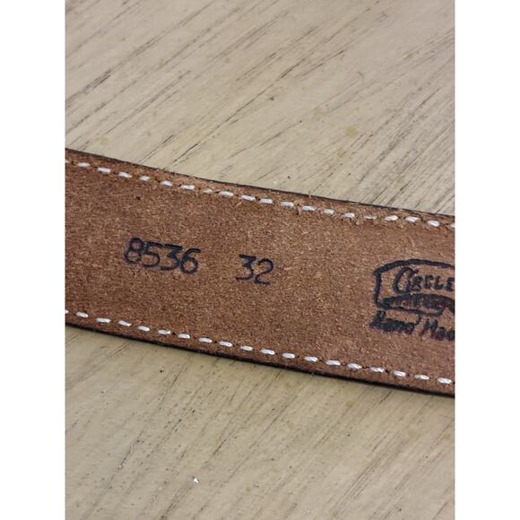 Circle Y Of Yoakum South Western Leather Belts Tooled Carved Native NEW Sz 30-32 - Picture 9 of 16